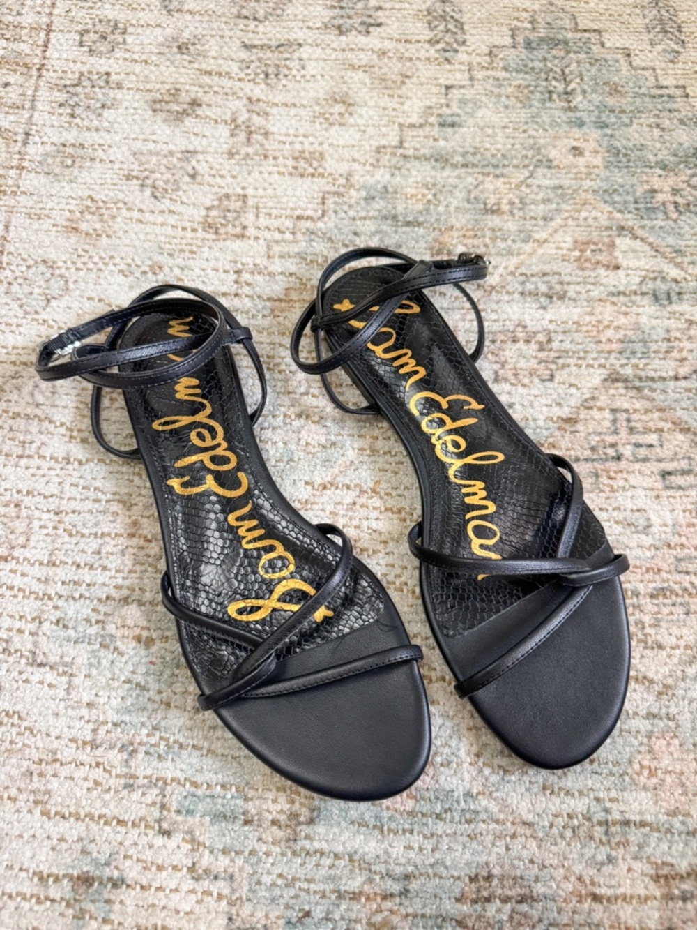 Sam Edelman Ellina Ankle Strap Sandal black 6.5